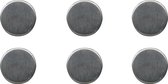 Compactor Magneten Rond 2,5 Cm Staal Zilver 6 Stuks