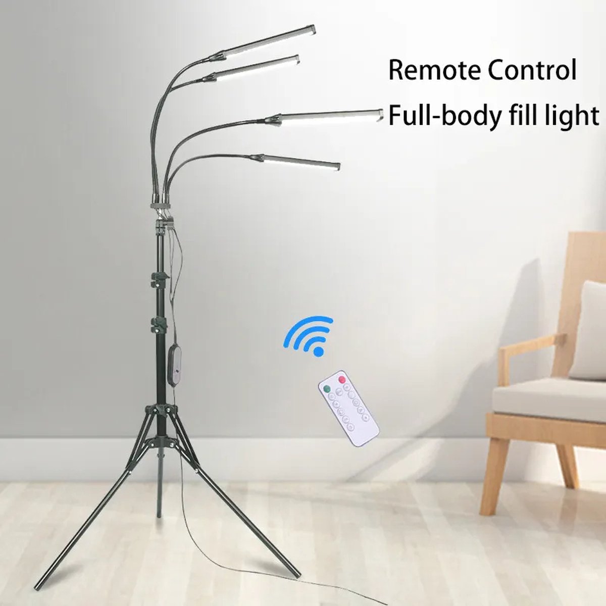 Salon Lamp Pro - Zilver met Zwart armen - LED Dubbelarm - Multimedia Lamp -  360°... | bol.com