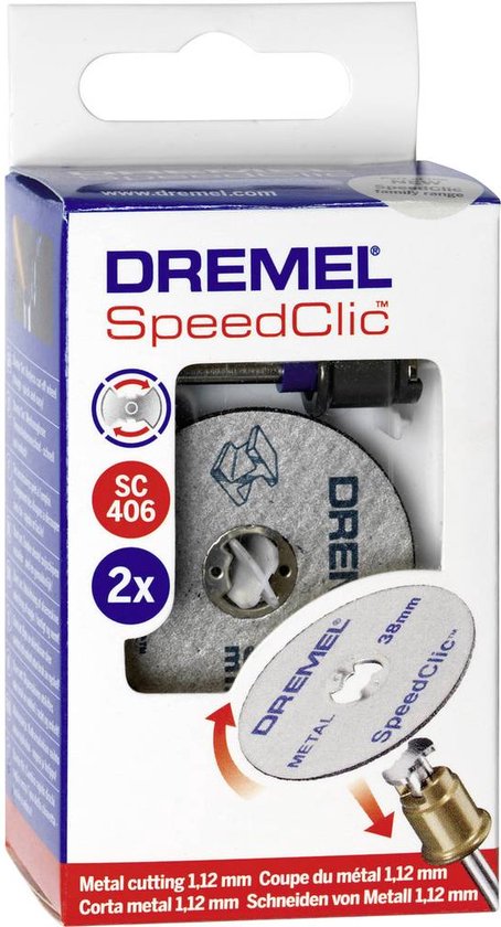 DREMEL® EZ SpeedClic : pack de 12 disques à tronçonner pour la