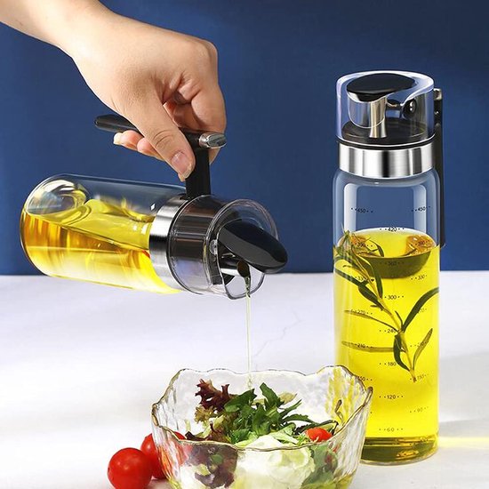 distributeur d'huile, verre, distributeur d'huile d'olive avec fermeture  anti-saleté