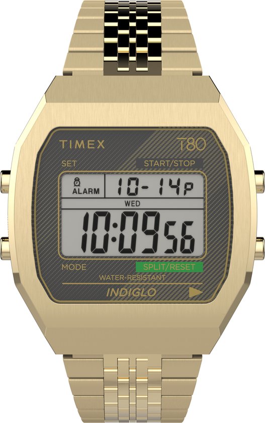 Timex T80 TW2V74300 Horloge - Staal - Goudkleurig - Ø 40 mm