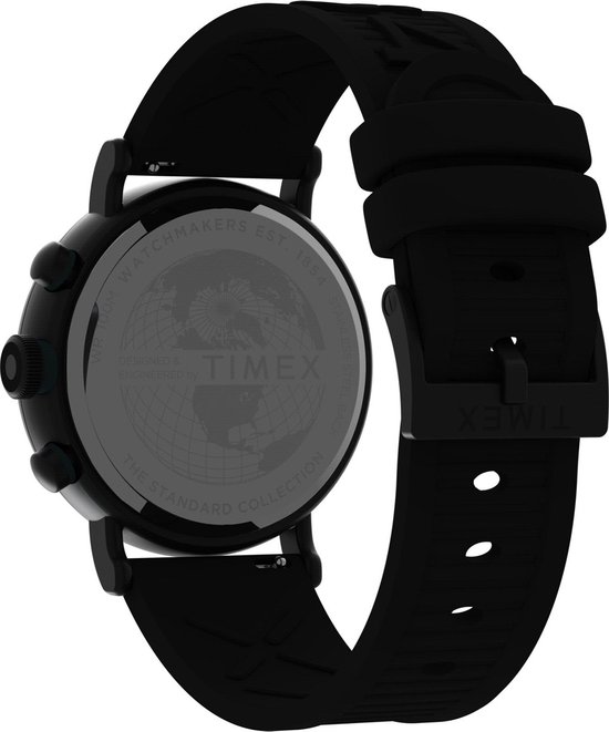 Timex Standard Chrono TW2V71900 Horloge - Kunststof - Zwart - Ø 42 mm