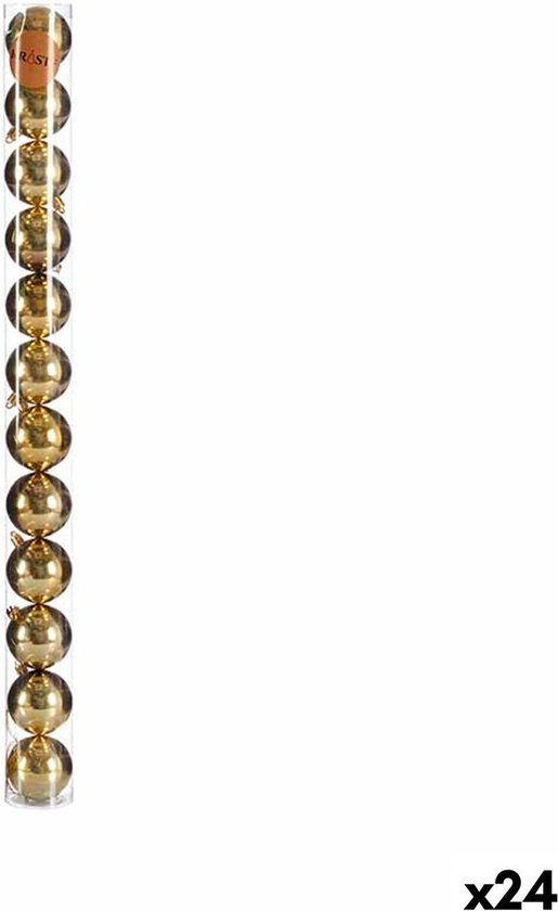 Set kerstballen Gouden Plastic (24 Stuks) bol
