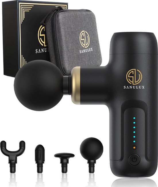 Sanulux® Massage gun mini - Zwart/Goud