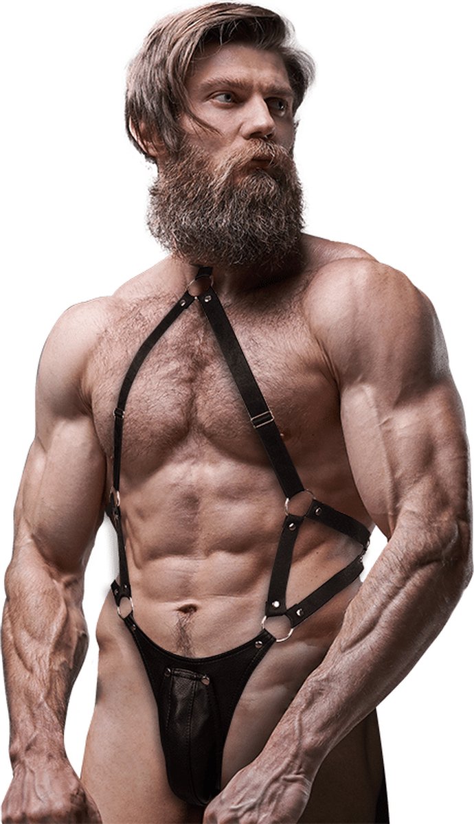 Goedkoopste FETISH SUBMISSIVE ATTITUDE | Fetish Submissive Attitude - Eco Leather Jock Strap Harness Men