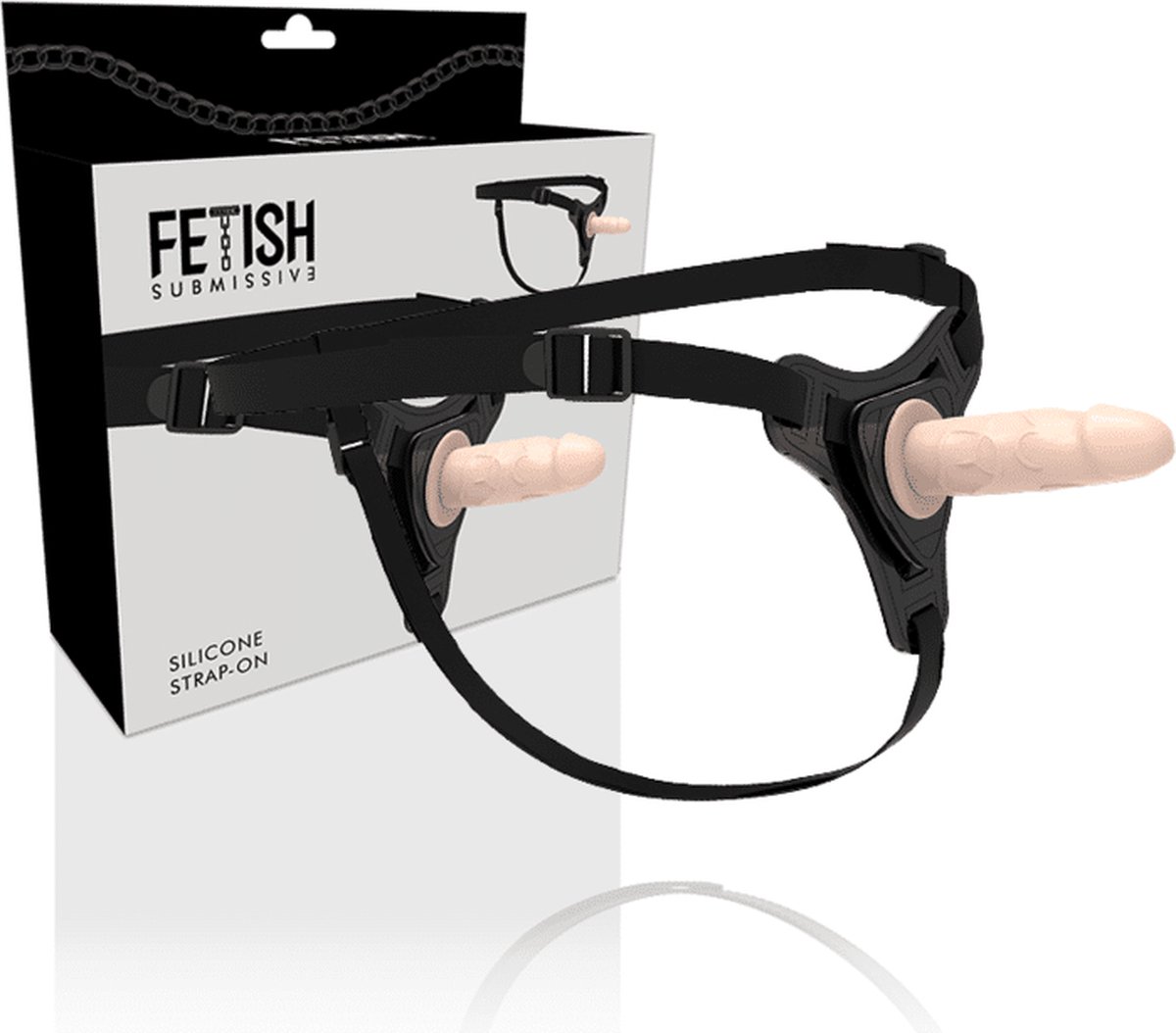 Goedkoopste Fetish Submissive - Silicone Strap-on - Ine Size Fits All - Inbrenglengte 12,5cm - Blank