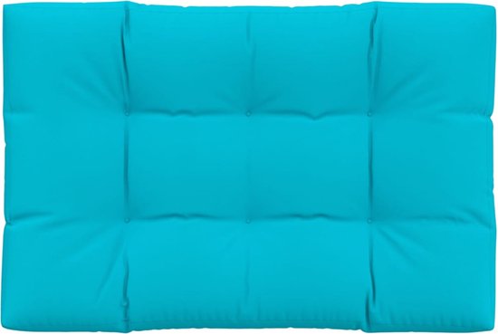 vidaXL - Palletkussen - 120x80x12 - cm - stof - turquoise