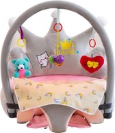 AdomniaGoods - Baby zitkussen - Baby zitstoel - Baby zitje - kinderstoel - Baby zitzak - Babyspeelgoed - Grijs