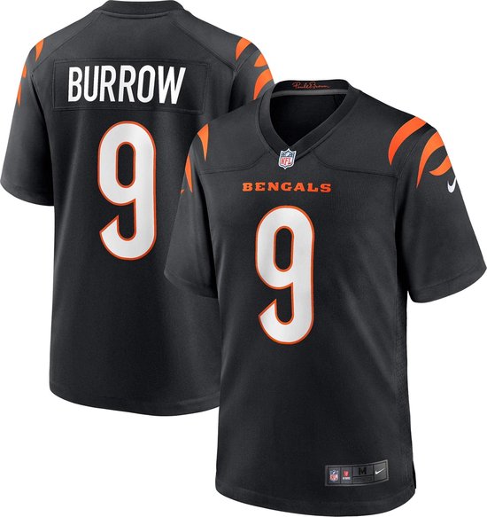 Nike Cincinnati Bengals Home Game Jersey - Maat XL - Burrows 9 - Zwart - NFL - American Football Shirt -Football Jersey Heren