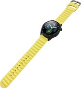 Mobigear Watch bandje geschikt voor Smartwatch - 20 mm Bandje Flexibel Siliconen Gespsluiting | Mobigear Colors - Geel