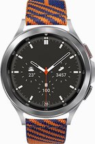Mobigear Watch bandje geschikt voor Huawei Watch GT 2e Sport (46mm) Bandje Nylon Gespsluiting | Mobigear Loop - Oranje