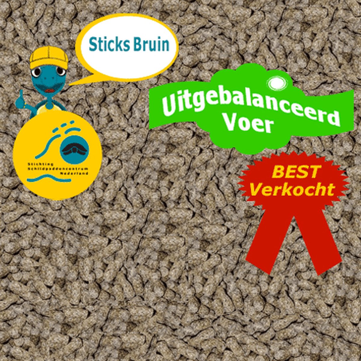 Sticks Bruin voor Waterschildpadden - Uitgebalanceerd Voer - 300g