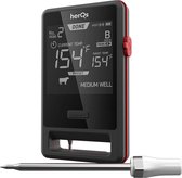 herQs - Pin PRO - BBQ thermometer – Vleesthermometer – incl. 2 draadloze sondes - barbecue thermometer met App – tot 500°C – Bluetooth