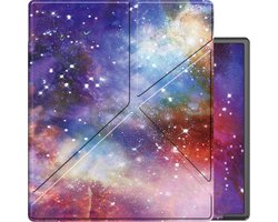 Hoes Geschikt voor Kobo Elipsa 2E Hoesje Bookcase Cover Book Case Hoes Sleepcover Trifold - Galaxy