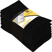 Doek Servetten [12 Pak, Zwart] 46x46 cm Katoen Blend Wasbaar en Herbruikbaar Tafel Diner Servetten voor Hotel, Lunch, Restaurant, Bruiloften, Evenement en Partijen