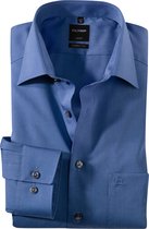 OLYMP Luxor modern fit overhemd - rook blauw - Strijkvrij - Boordmaat: 45