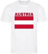 Oostenrijk - Austria - T-shirt Wit - Voetbalshirt - Maat: XXL - Landen shirts