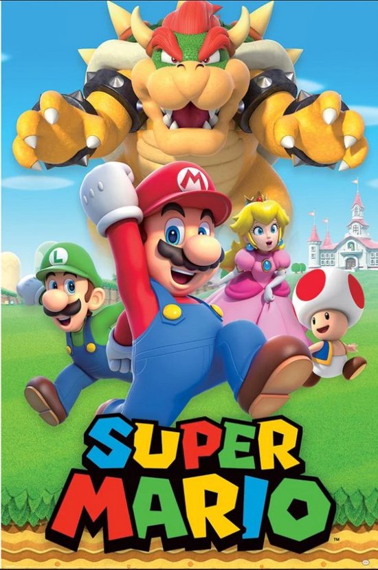 Hole in the Wall Super Mario Maxi Poster-Character Montage (Diversen) Nieuw