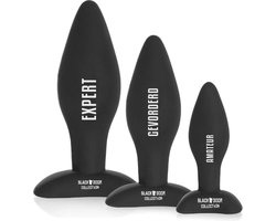 Blackdoor Collection – Anale Training Buttplug Set – 3-delig – Fluweelzachte Siliconen Set voor Koppels, Beginners & Gevorderden