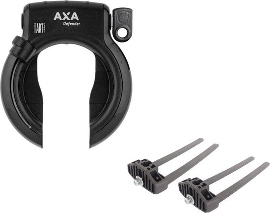 Ringslot AXA Defender + Flexmount Zwart