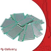 AZDelivery 5 x Set 16 x PCB Board Hole Grid Board compatibel met Arduino Inclusief E-Book!