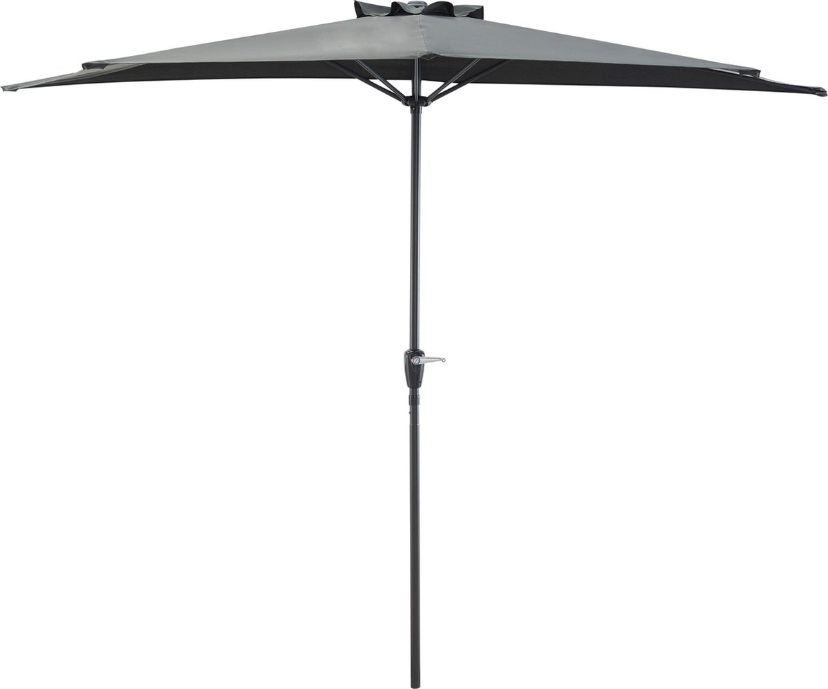 ACAZA Half Parasol for Balcony, Apartment - Aluminum - Gray, from ACAZA in Parasols.