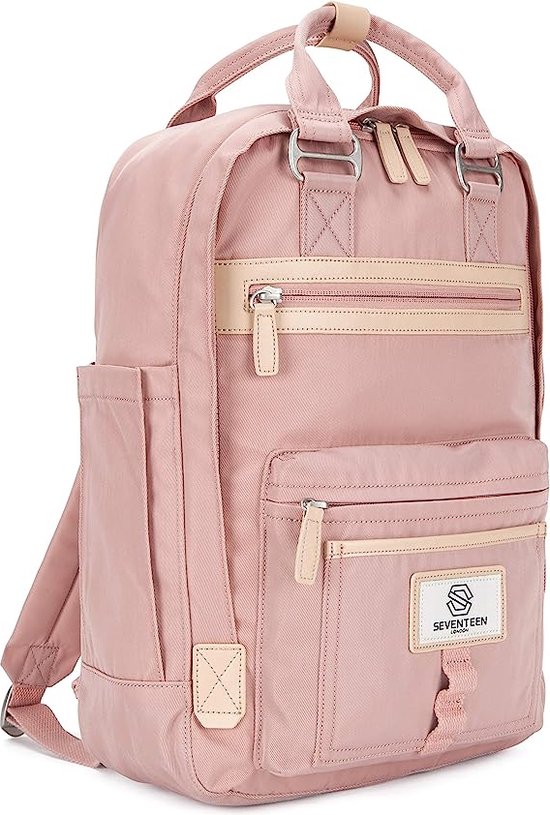 Moderne eenvoudige en unisex Wimbledon rugzak in roze met een klassiek design in de. bol