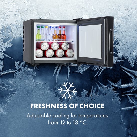 GOURMETmaxx Mini-koelkast in retro design, ideaal voor levensmiddelen, dranken, blikjes en beauty-artikelen, minibar met 4 liter volume, variabele stroomvoorziening, rood
