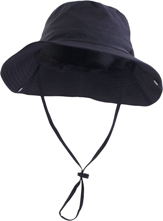 Hoed - Safari hoed - Zonnehoed - Vissershoed - Cowboy hoed - Campinghoed - Outdoor hoed - Zwart