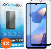 Mobigear Screenprotector geschikt voor OPPO A16s Glazen | Mobigear Premium Screenprotector - Case Friendly - Zwart (3-Pack)