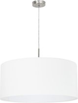 EGLO Pasteri - Lampe à suspension - 1 lumière - Ø530mm. - Nickel-Mat - Wit