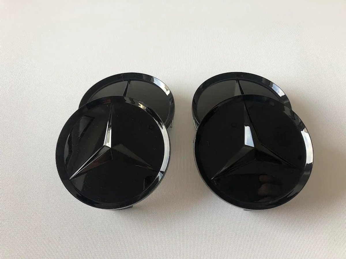Set van 4 zwarte naafdoppen, buitenmaat doorsnede 53,7 mm en klemmaat 51,5 mm | ALLE NAAFDOPPEN | De