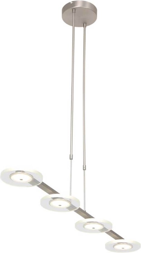 Lampe à suspension Steinhauer Turound – Encastrable (LED) – acier et transparent