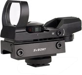 SVBony - Red Dot Vizierbereik - 20 / 22mm - Railmontage - Geschikt voor Camera Adapter - Holografisch Zichtmetaal - Reflex Sight 4 Dradenkruisen en 5 - Helderheid Red Dot-bereik - Telescopen & Optiek - Richtkijkers