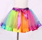 Regenboog tutu rokje - maat 68 74 80 86 92 98 - eenhoorn unicorn ballet turnen gekleurde tule rok petticoat
