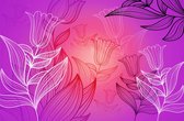 Violet | Photomural rose, revêtement mural