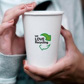 Tasse à café, Carton et revêtement, 250ml, 8oz "WE LOVE Recycling" - 1000 pcs/dz