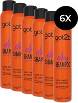 Schwarzkopf Got2b Dry Shampoo Extra Texture - 6 x 200 ml