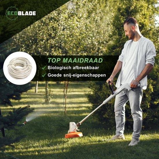 EcoBlade - biologisch afbreekbaar maaidraad / trimmerdraad / trimdraad / grastrimmerdraad - 1.6mm - 15 meter van EcoBlade — afbeelding 4
