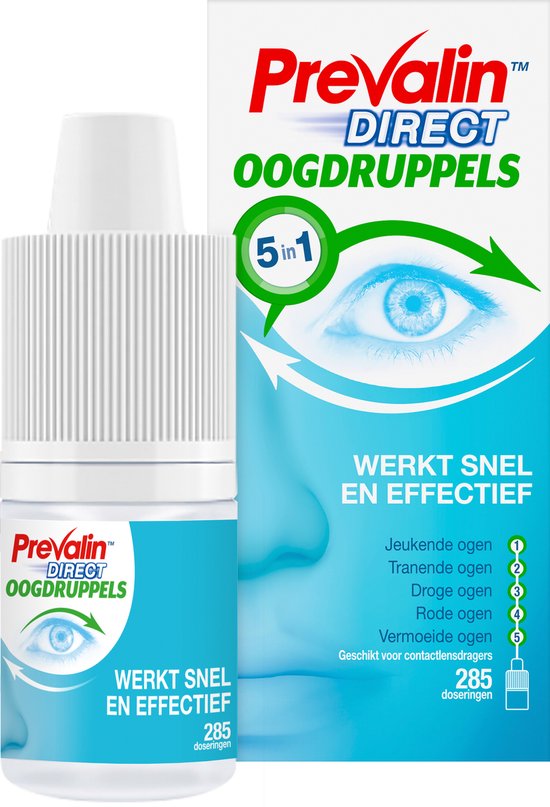 Prevalin Direct Oogdruppels- Prevalin Direct oogdruppels werken snel en effectief bij 5 veel voorkomende oogsymptomen - Prevalin