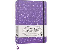 foto van CreaChick notitieboek - paars - 208 pagina's - gelinieerd