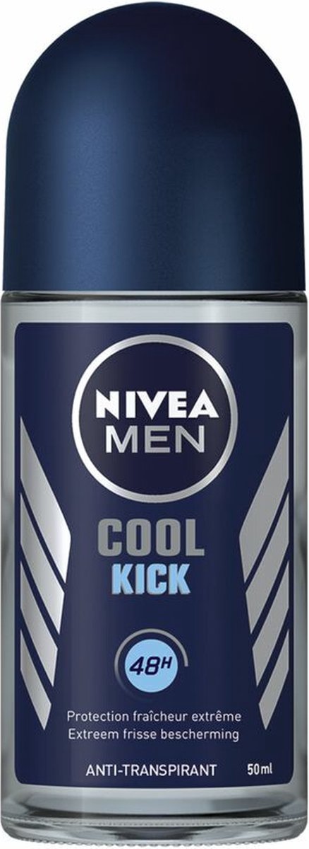 NIVEA Men Deodorant Roller Cool Kick - 3 x 50 ml - Voordeelverpakking