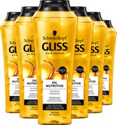 Gliss - Oil Nutritive - Shampoo - Haarverzorging - Voordeelverpakking - 6 x 250 ml