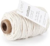 Cotton Cord / Katoen touw 50 meter creme ø2mm