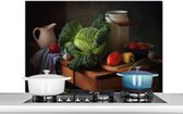 Spatscherm keuken 100x65 cm - Kookplaat achterwand Stilleven - Groente - Kleuren - Muurbeschermer - Spatwand fornuis - Hoogwaardig aluminium