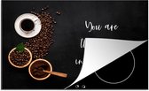 Inductie beschermer - Inductie Mat - Kookplaat beschermer - You are the cream in my coffee - Koffie - Inductie beschermer - Inductie kookplaat - Koffiekopjes - 81.6x52.7 cm - Afdekplaat inductie - Inductiebeschermer