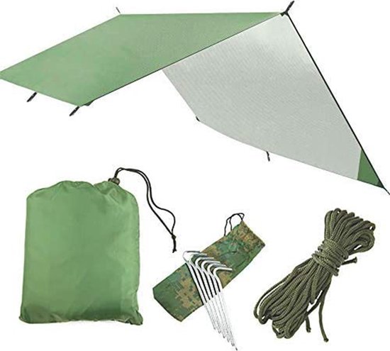 Poncho Imperméable Camouflage Pour Camping, Randonnée, Chasse - Léger, Portable, 8 Boucles Double Face, Idéal Plein Air