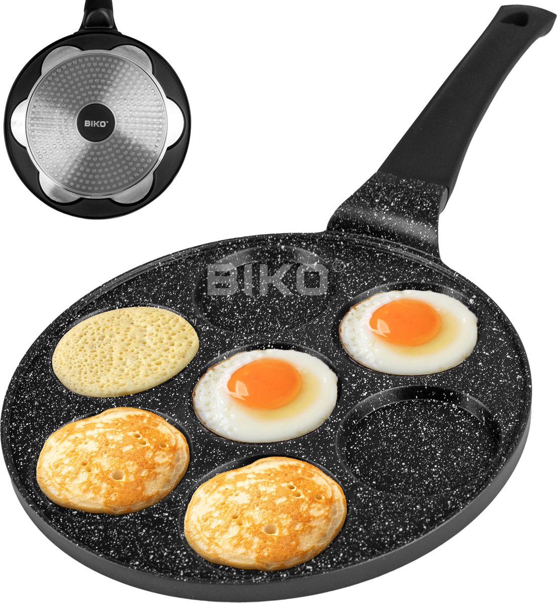 BIKO - Pancake pan - Baghrir - Marmercoating met anti-aanbaklaag - Ø 26,5 cm