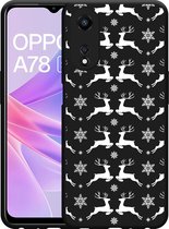 Cazy Hoesje Zwart geschikt voor Oppo A78 5G Oh Deer