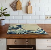 inductiebeschermer Hokusai Grote golf | 60 x 52 cm | Keukendecoratie | Bescherm mat | Inductie afdekplaat